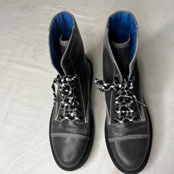 Diesel D-Cage Gray Leather Combat Boots US 9 STOCK: 01775 YPR 276 T8085 - Picture 6 of 16